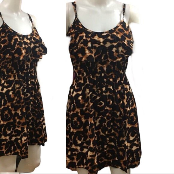 Cotton On NEW Jenny Leopard Animal Print Sundress Mini Dress Adjustable Straps S - Picture 6 of 16
